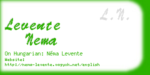 levente nema business card